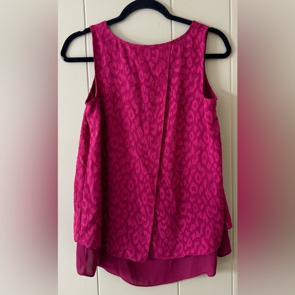 NWT Apt. 9 Layered Leopard Burnout Split Back Tank Top Womens Size Small - Picture 2 of 9